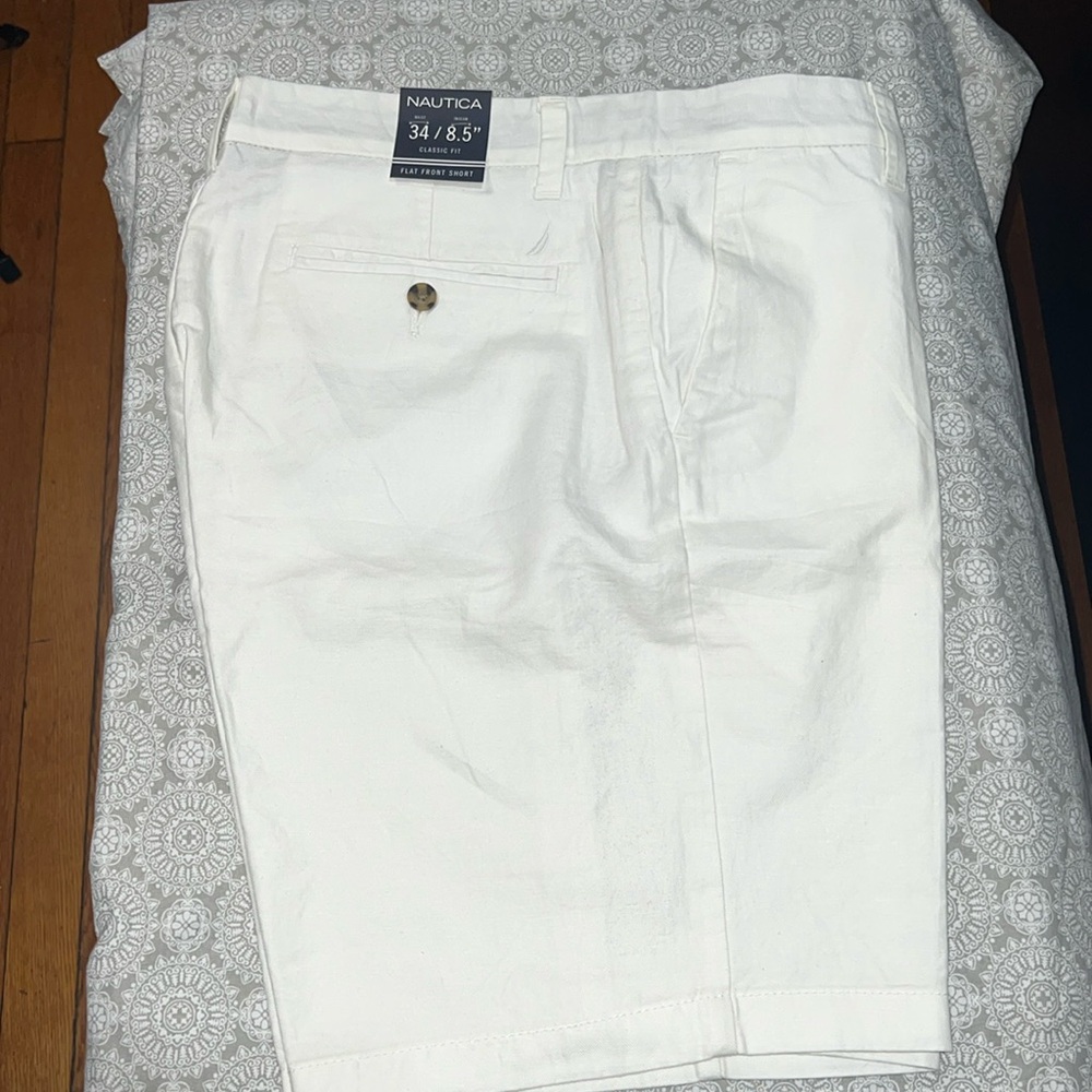 Flat Front Nautical Shorts